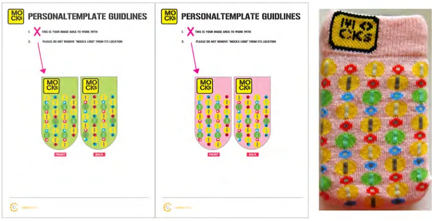 Figure 4: Mairi Ward, Strawberry Mocktail, 2009: left, initial design; centre, final design; right, finished Mock  