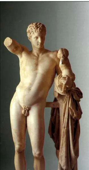 Figure 1: Praxiteles, Hermes and Dionysus, 343-330 BC (Helenistic Period), marble. 