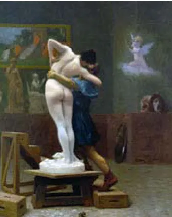 Figure 2: Jean-Leon Gerome, Pygmalion and Galatea, 1890, oil on canvas. 