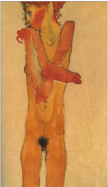 Figure 7: Egon Schiele, Nude Girl with Crossed Arms, 1910. 