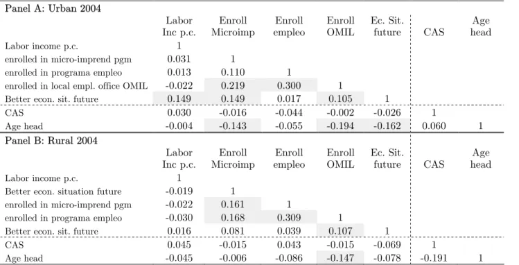 Table 6: Heterogeneity of impact 2004.  
