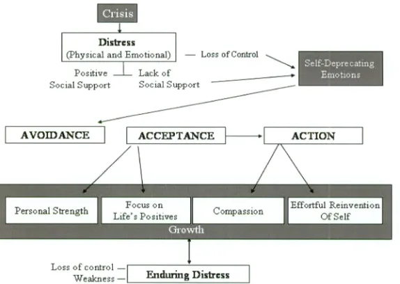 Figure 7. A model of the experience of life crises from the perspective of the Caucasian-Australian sample (Copping, Shakespeare-