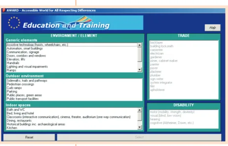 Figure 4: Application interface for the navigation 