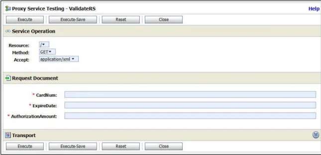 Figure 7: Service Bus test console for REST services  