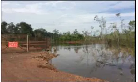Figure 3. Flooding and overflow at Sungai Jemberau 
