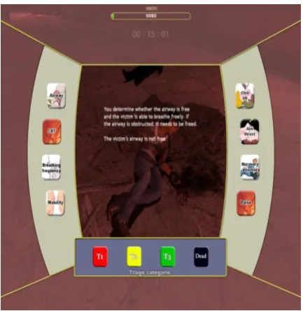 Figure 3. Feedback after categorizing a victim in a     triage category