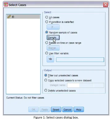 Figure 1: Select cases dialog box. 