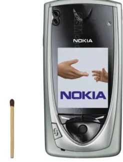 Figure 22. The Nokia 7650 against a matchstick [25].  