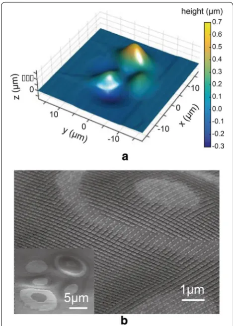 Fig. 5 Metasurface structure for carpet cloaking of 3D objects [72]. a An AFM image of a 3D object with multiple bumps and dents
