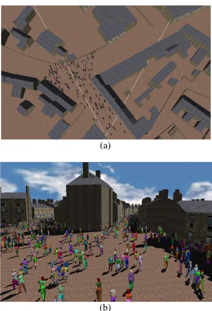 Figure 6.   Dynamic culling used in crowd rendering [15]. 