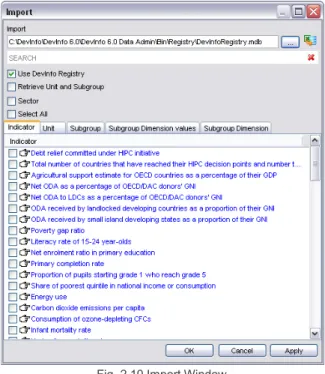 Fig. 2.10 Import Window 