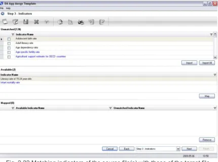 Fig. 2.22 Matching indicators of the source file(s) with those of the target file 