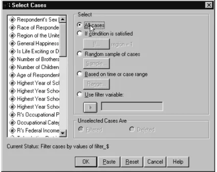 Figure 6 Selecting all cases 