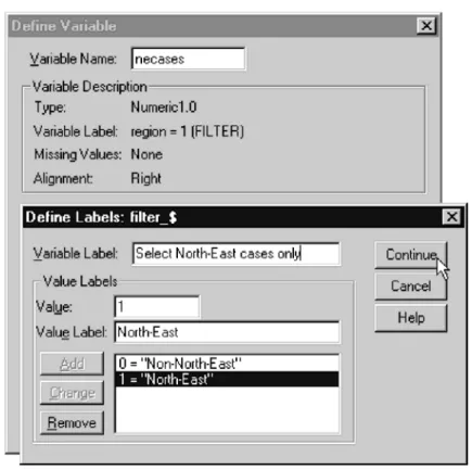 Figure 12 Defining the filter variable 