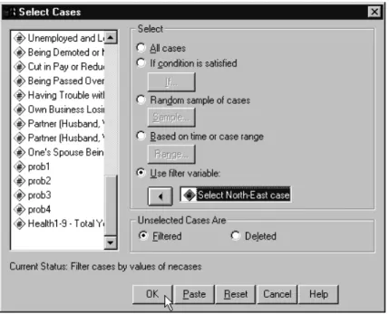 Figure 13 Selecting an existing filter variable 