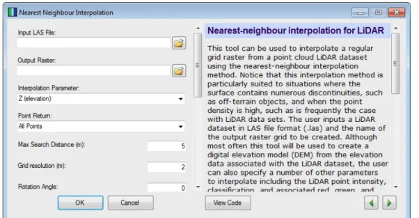 Figure 1. An example of a Whitebox tool dialog box.