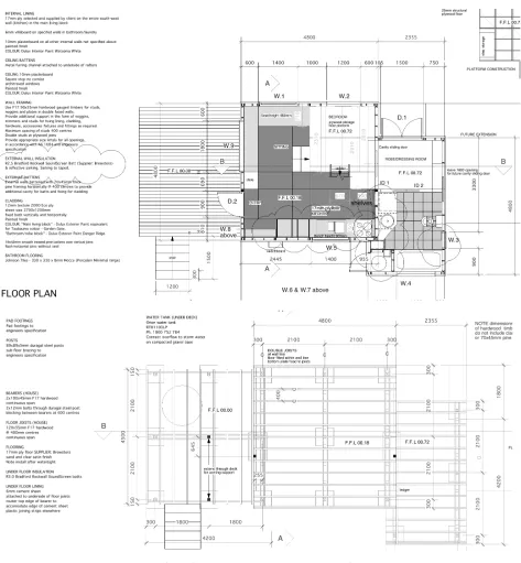 Figure 1: Case Study House: Floor plan and sub floor plan. 