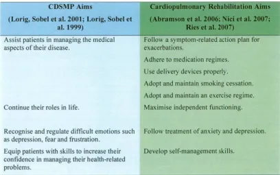 Table 1: Comparison of Programme Aims 