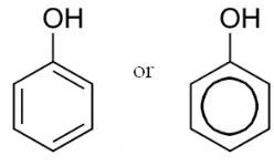 Fig. 1. Chemical structure of phenol [15]. 