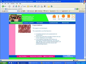 Figure 4.4.7d: Course Information: Expectations 