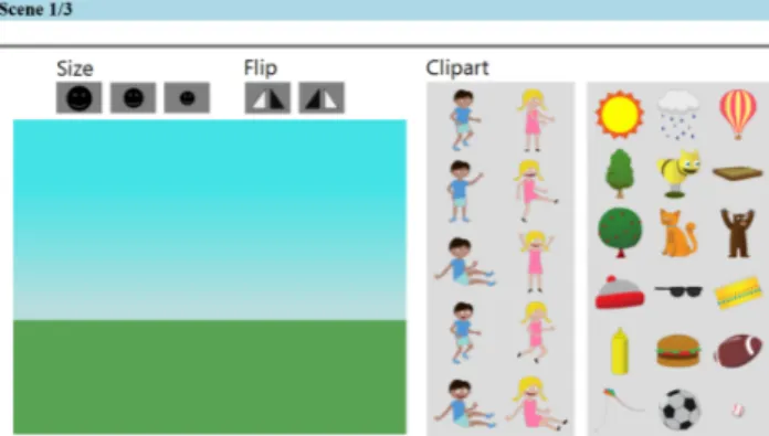 Figure 3. A screenshot of the AMT interface used to create the abstract scenes.