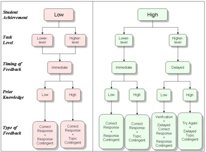 Figure 5. Feedback variables for decision making in computer-based instruction. 