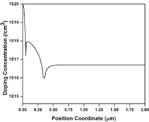 Figure 1. Doping profile of the proposed device. 