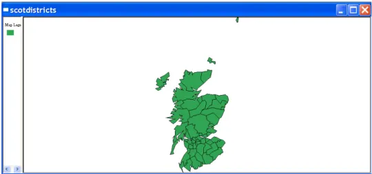 Figure 5.4: Scottish districts base map.