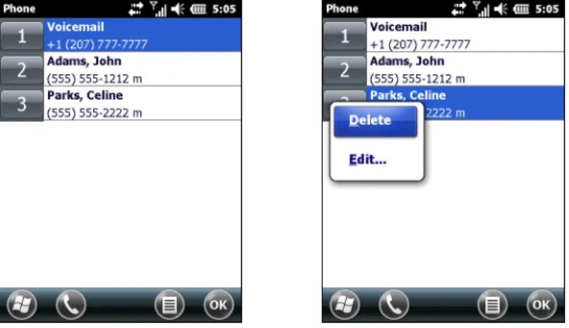 Figure 4-19 Speed Dial Contact List