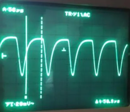 Figure (4) presents the obtain the response time pulse from fabricated detector device, which find to be (58.3 μs), 