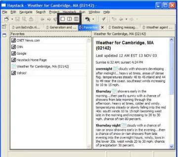 Figure 3. Browsing a collection in double pane mode (thick box  indicates preview pane controls)