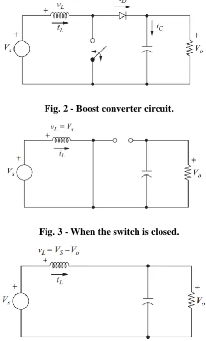 Fig. 2 - Boost converter circuit. 