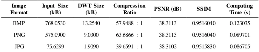 Fig. 6 - (a) Original Input Image; (b) DCT Compressed Image; (c) DWT Compressed Image 
