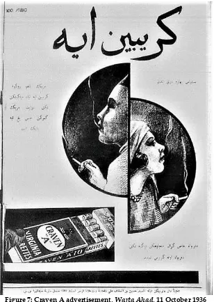 Figure 7: Craven A advertisement, Warta Ahad, 11 October 1936  