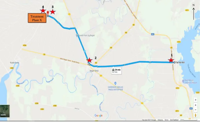 Fig. 1 - The map of the sampling points