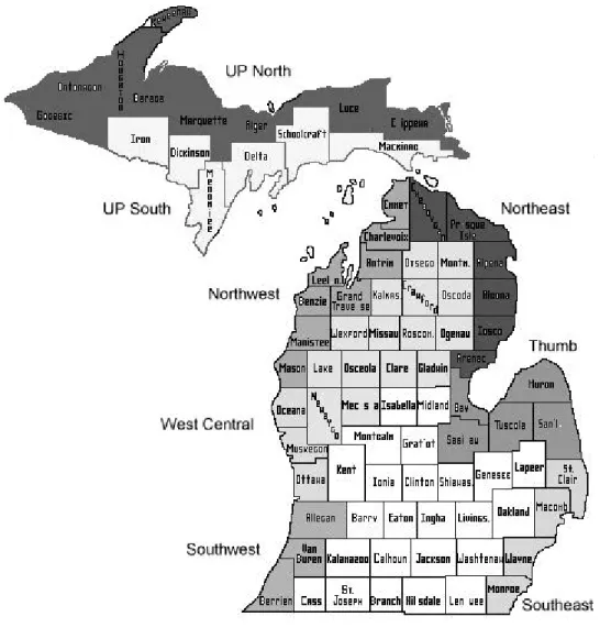Figure 4. Boating regions for estimating use and needs