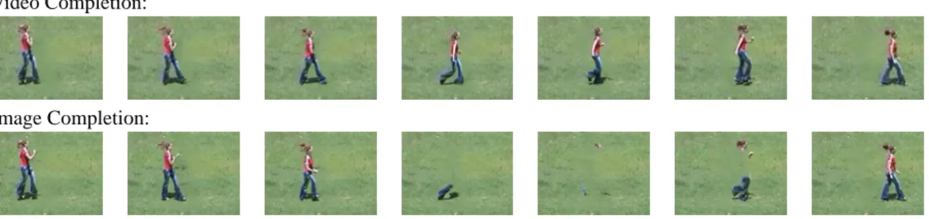 Figure 10: Image Completion versus Video Completion