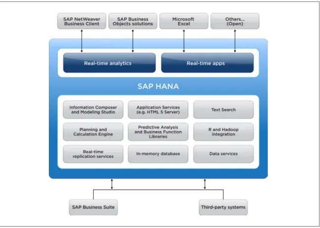 Figure 1 . SAP HANA platform for a new class of real-time analytics and applications