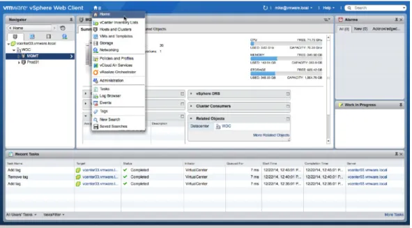Figure 6. vSphere Web Client – Usability Improvements