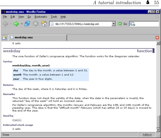 Figure 2 : Documentation generated from the source code