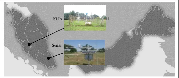 Fig.1 - Location of the weather stations used in this study. 