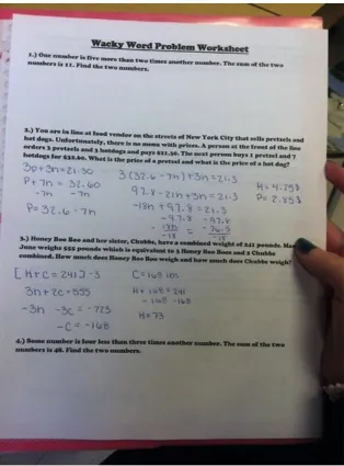 Figure 4.5 Honey Boo Boo math problem 