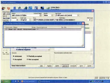 FIGURE 4-3: SAVING AND RE-ACCESSING A DRAFT I NTERVENTION 