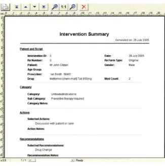 FIGURE 4-11: PRINTABLE INDIVIDUAL INTERVENTION SUMMARY 