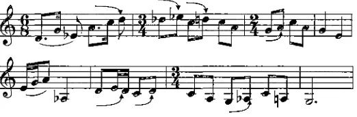 Fig. 2.26b: Fourth movement, ms. 38-45 
