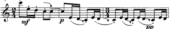 Fig. 2.29a: Fourth movement, ms. 128-130 (Larry Sitsky's notation). fir a:tnu 