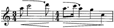 Fig. 2.30b: Fifth movement, ms. 13-14 (Ka Wong's version). 