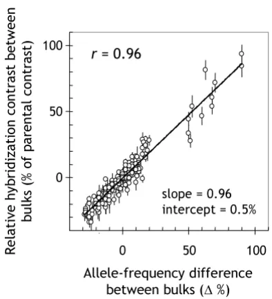 Figure 2spurious linkage signals'Pooling noise': the effect of bulk sizes on the amplitude of 'Pooling noise': the effect of bulk sizes on the ampli-tude of spurious linkage signals