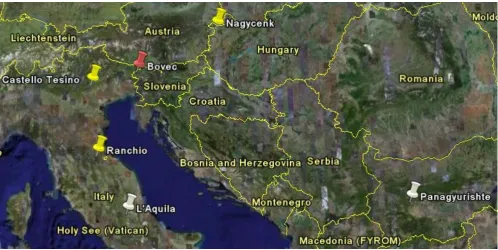 Table 1 Geographic coordinates of SEGMA stations and corresponding distances to the Bovec earthquake 503