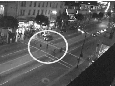 Figure 17. Video record of pedestrian partially obscured by background clutter.